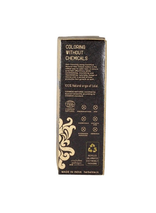 HM HERBAL ME لون شعر الحناء الطبيعي (أسود ناعم) 200 جرام - Image 4