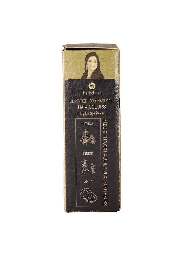 HM HERBAL ME لون شعر الحناء الطبيعي (أسود ناعم) 200 جرام - Image 3