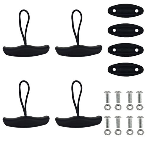Miokun 2/4/8 Pack Kayak Handles Replacement Kayak Accessories with Cord and Pad Eyes Screws (4) - Image 1