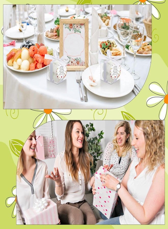 MTLEE 24 Sets Wildflower Baby Shower Favors Small Bubble Candles Baby Shower Favors for Guests Tea Candles Bulk with Stylish Ribbons Cards Gifts Party Decoration(White,Wildflower) - Image 3