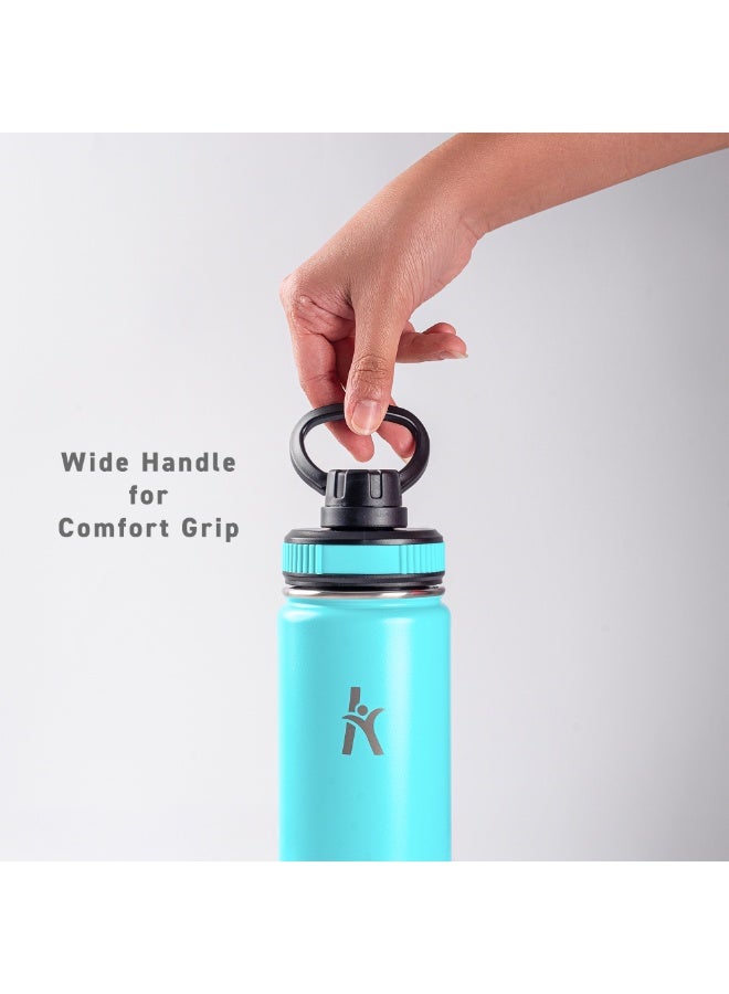 KRYMSO 650ml Stainless Steel Water Bottle, Sports Bottle with Straw, Double Wall Insulated Water Bottle, Thermos Flask, Water Bottle for kids, Gym - Image 5