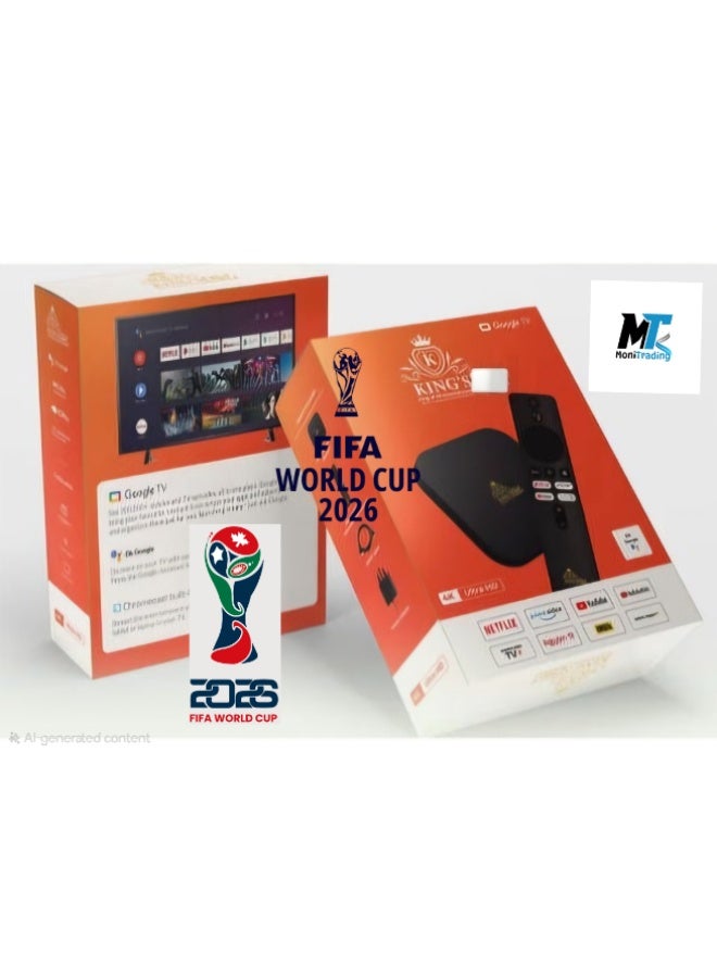 Kings Android TV Box 2026 World Cup Version | 4GB RAM and 32GB ROM