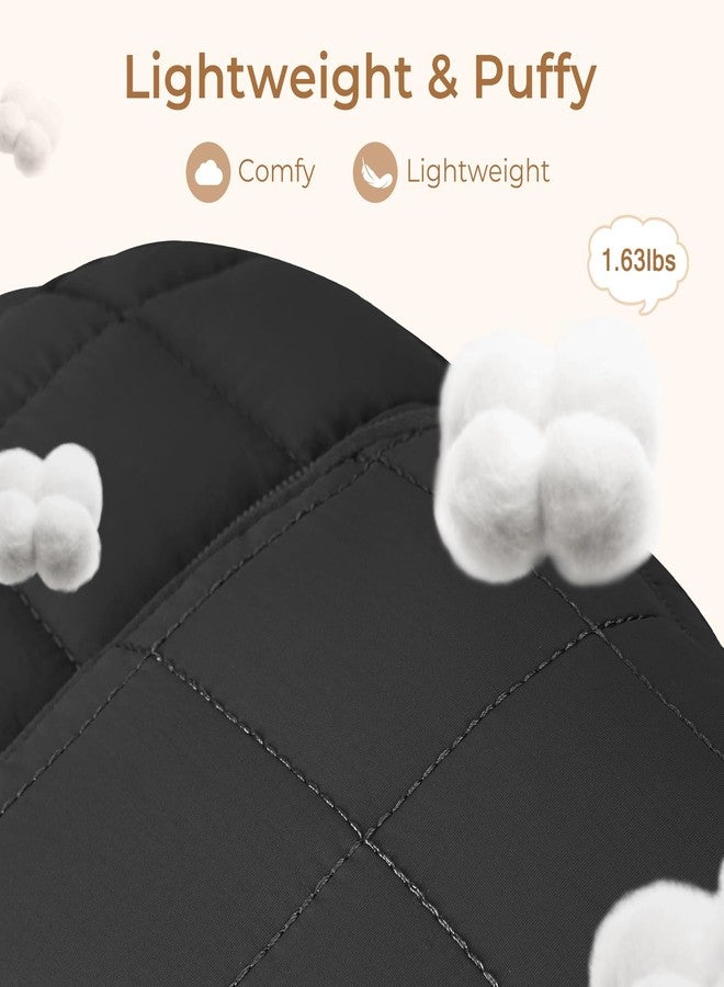 حقيبة ظهر CLUCI للكمبيوتر المحمول مقاس 17.3 بوصة للنساء، حقيبة ظهر للسفر مضادة للسرقة، حقيبة ظهر مبطنة للعمل، حقيبة كتب جامعية مقاومة للماء، حقيبة ظهر محمولة مزودة بتقنية RFID (أسود) - Image 3