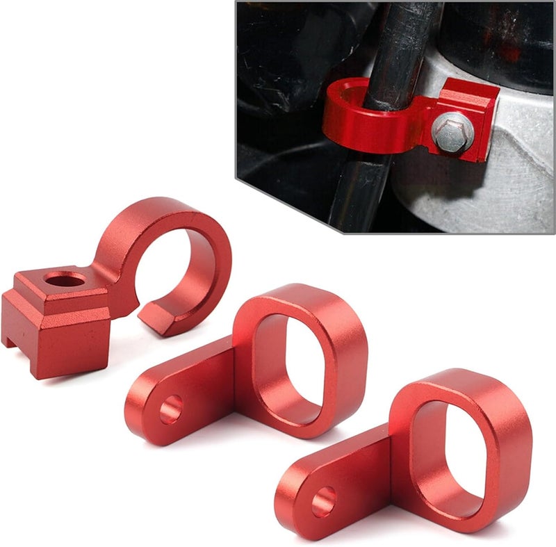 Wivplex 3 PCS Motorcycle Brake Hose Line Clamp Set - Image 2