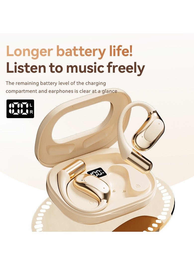 Brand new original wireless Bluetooth translation headphones, wireless LED digital display headphones, OWS ear-hook style, electroplating process, suitable for Apple system, Android system, tablets, etc