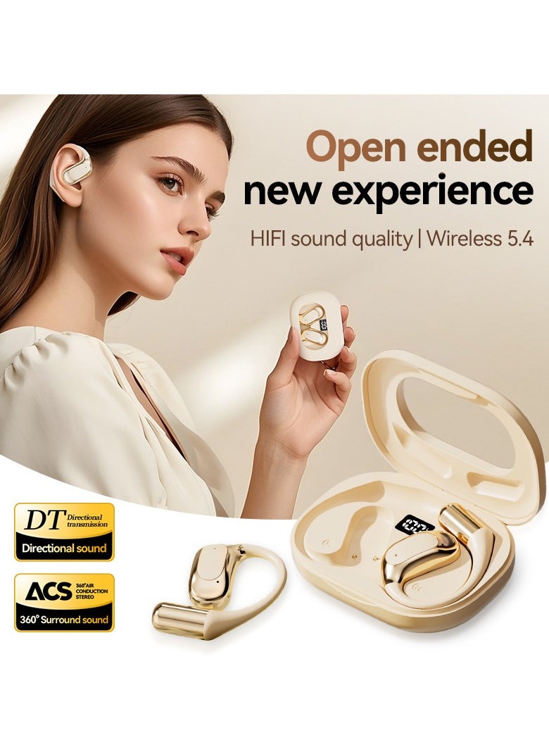 Brand new original wireless Bluetooth translation headphones, wireless LED digital display headphones, OWS ear-hook style, electroplating process, suitable for Apple system, Android system, tablets, etc