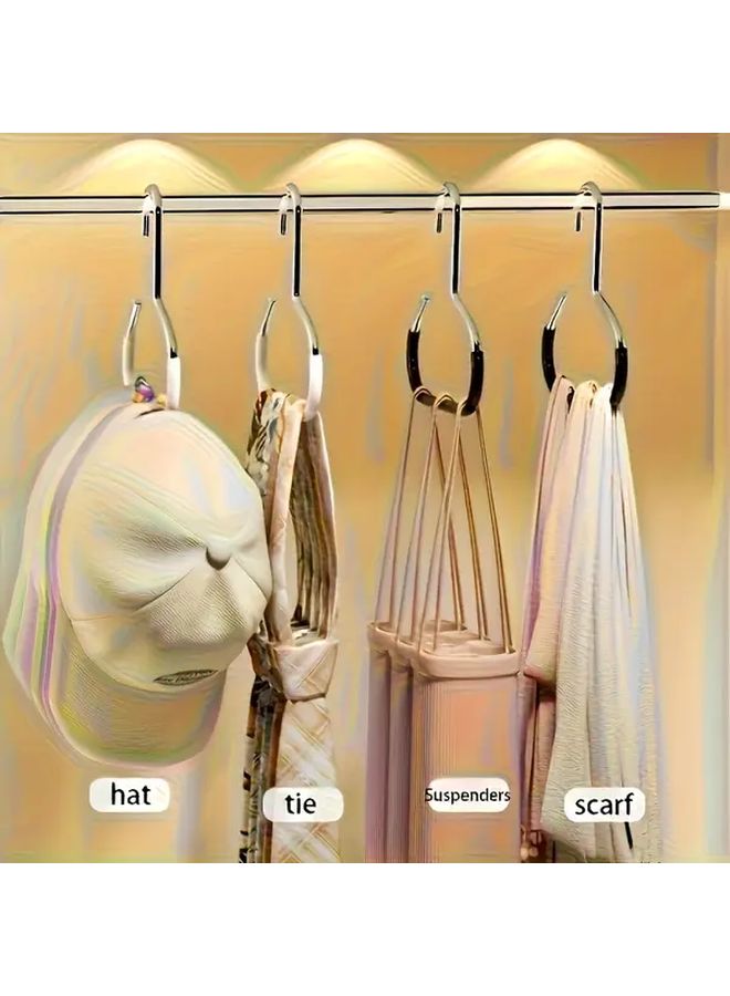 1pc Black Heavy Duty Hanging Hook Large Space Saving Organizer for Home Closet - Image 4