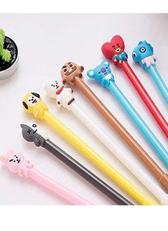 دوبكارت قلم جل حبر أسود الشكل BT21 8 قطع  - Image 2