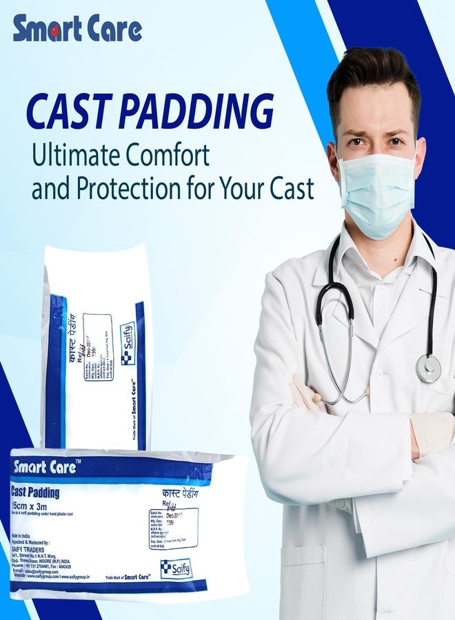 SmartCare Cast Padding 15 cm, 3 Meter (Pack of 12) - Premium White Cast Padding for Comfortable Healing - Image 4