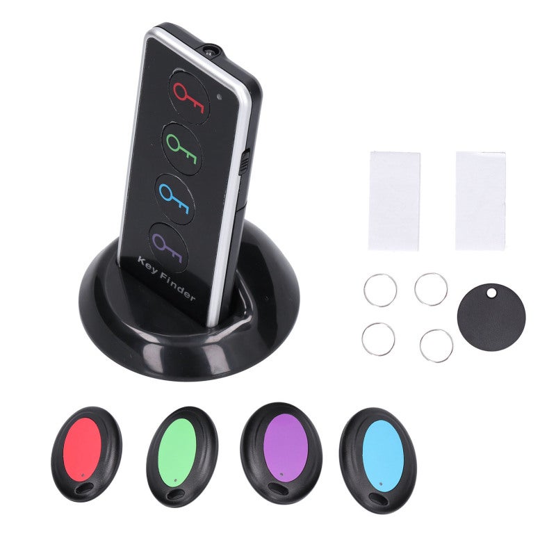 Wireless Key Finder Locator: 4-Pack Color Coded, Sound And Light Prompt, Wall-Penetrating RF - Portable Item Tracker For Home, Lost Keys Wallets - Image 5