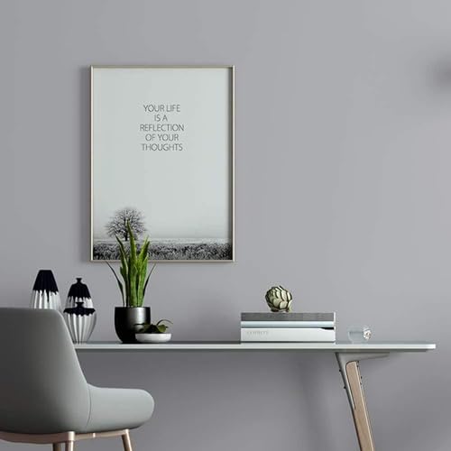 practicalWs Gray Self-Adhesive Wallpaper Removable Film Stick Paper Easy to Apply Peel and Stick Wallpaper Shelf Liner Table and Door Reform 23.62 Inch 236.2 inch Wall Paper - Image 2