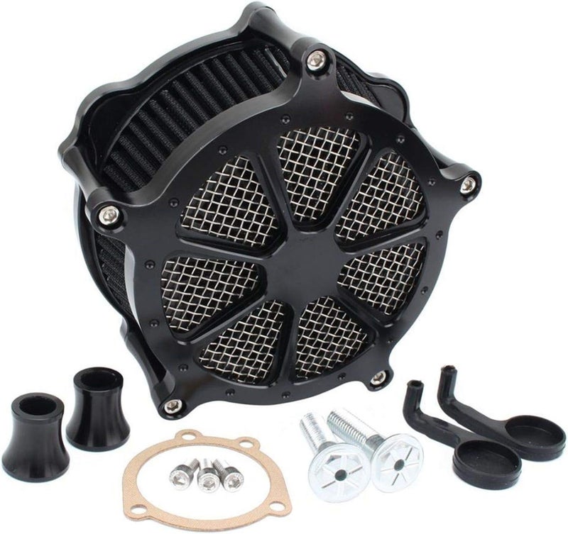 QASULER Black CNC Air Filter for Harley Motorcycles - Image 3