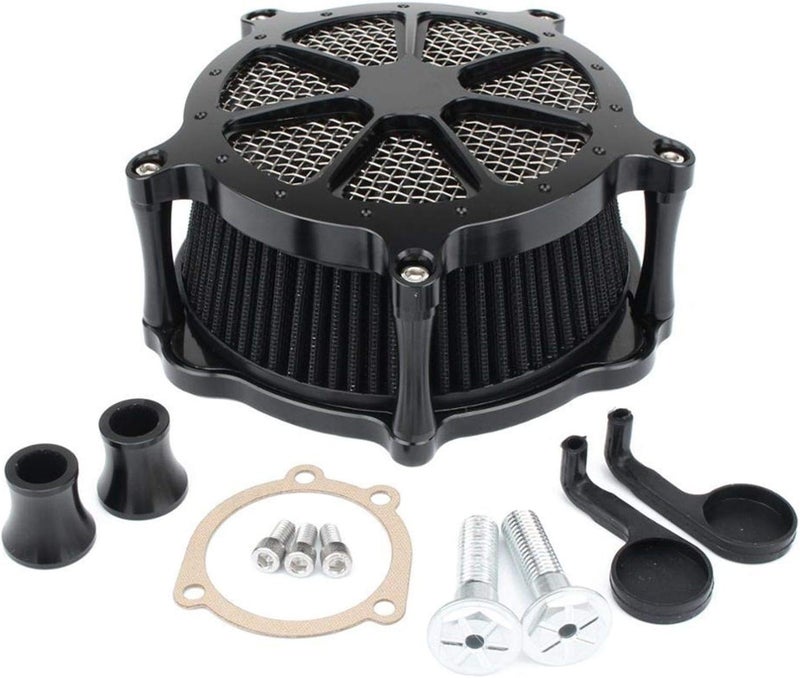 QASULER Black CNC Air Filter for Harley Motorcycles - Image 4