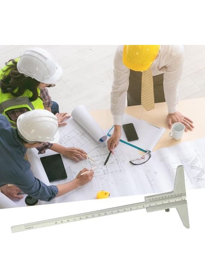 Silver Aluminum Alloy Vernier Caliper 0 200mm Precision Measurement Tool - Image 5