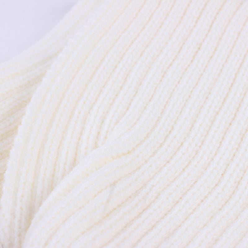 Long Cartoon Winter Scarves Cute Ball Wraps Shawl Warm Knitted Scarf for Baby Boys Girls (White) - Image 3