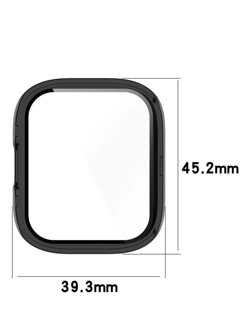 Generic - Full Coverage Case with Screen Protector PC and Glass Protective Case Cover Compatible with Redmi Watch 3 Compatible with Mi Watch Lite3 - Image 1