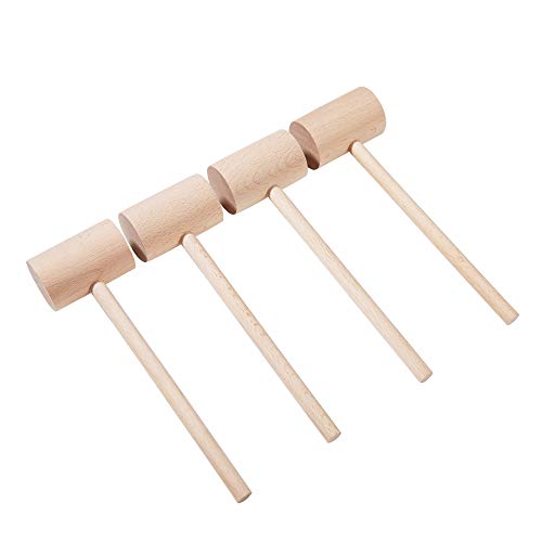 TDOCK 4Pcs Wooden Hammers, Natural Hardwood Crab Lobster Seafood Mallets - Image 5