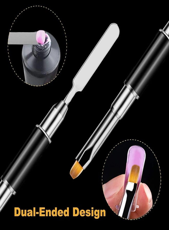 INOG Poly Gel Quick Building Nail Set,100Pcs False Nail Mold Clear Nail Extension Form Tips,10 Nail Tips Clip And 1Pcs Dual-Ended Poly Extension Brush Picker For Polygel Extension,Home Salon - Image 4