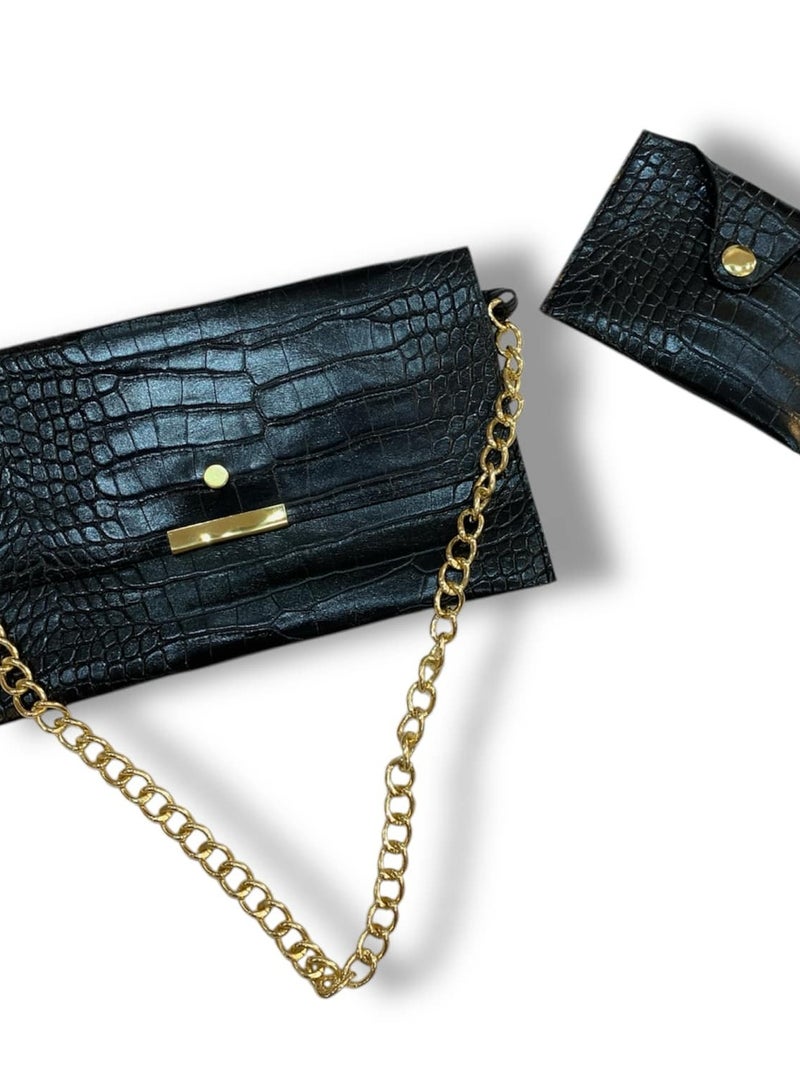 Luxurious Handbag Set with Elegant Textured Design - Image 4