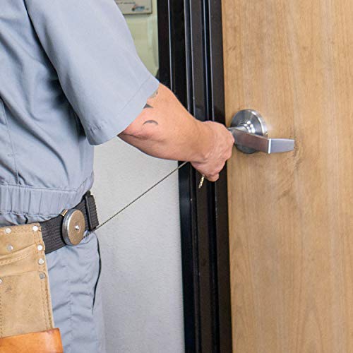 KEY-BAK Original SD Retractable Keychain, 36" Retractable Cord, Chrome Front, Steel Belt Clip, 13 oz. Retraction, Split Ring - Image 3