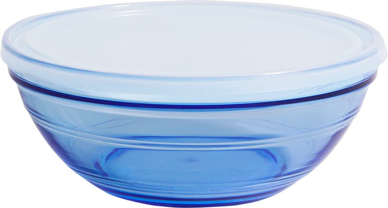 Duralex® 1.6 L Serving & Mixing Tempered Glass Marine Bowl With Lid | Round Bowl for Kitchen & Dinning | Transparent Bowl for Mixing Dough, Salad, Cake Batter, Pasta | Microwave & Dishwasher Safe - Image 2