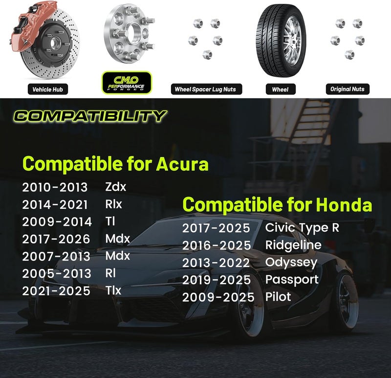 Customadeonly 2pcs HubCentric Wheel Spacers 5X120 | 64.1 mm CB | 14X1.5 Thread | 38mm - Image 2