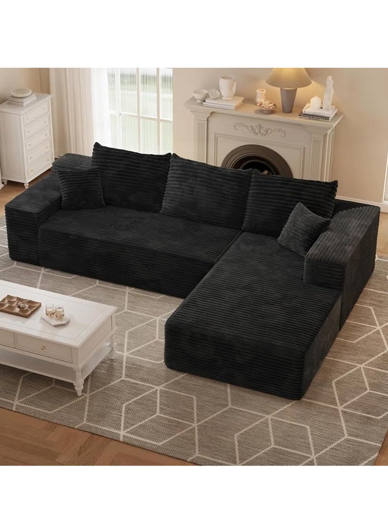 Generic Stylish L Shaped Fabric Sofa A Modern Corner Sectional for Sophisticated Living  - Image 3