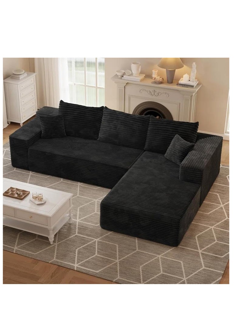 Generic Stylish L Shaped Fabric Sofa A Modern Corner Sectional for Sophisticated Living  - Image 1