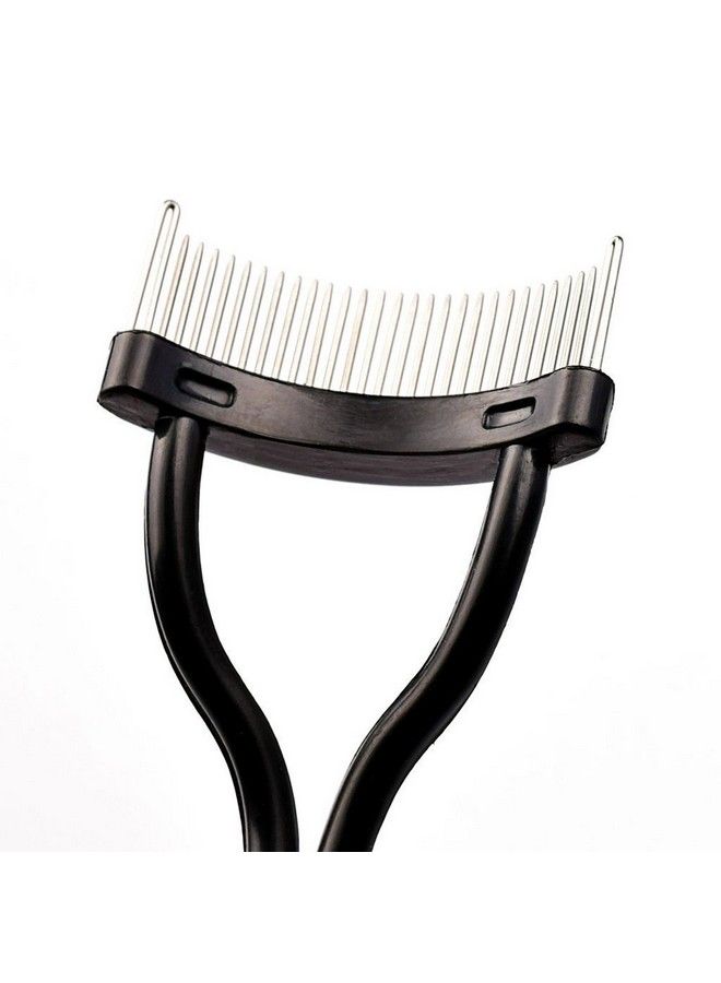 Gugzy Professional Fashion Make Up Steel Needle Mascara Guide Applicator Eyelash Comb Eyebrow Brush Curler Cosmetic Tool (Black) - Image 4