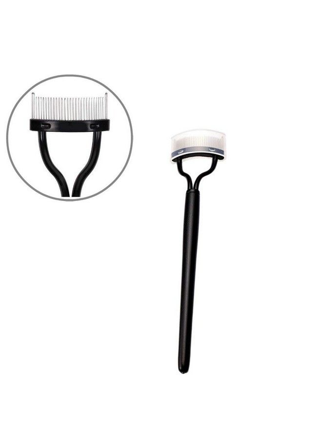 Gugzy Professional Fashion Make Up Steel Needle Mascara Guide Applicator Eyelash Comb Eyebrow Brush Curler Cosmetic Tool (Black) - Image 5