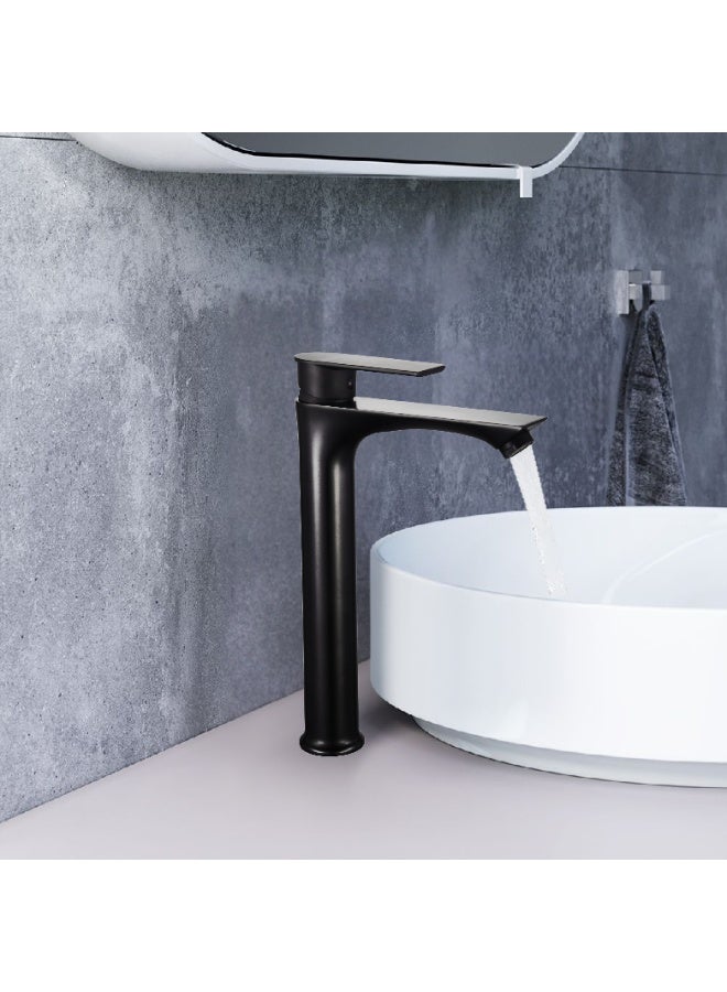 ITG Tall Basin Mixer Faucet – Black Matt, Modern Design, SASO Certified, 5-Year Warranty - Image 1