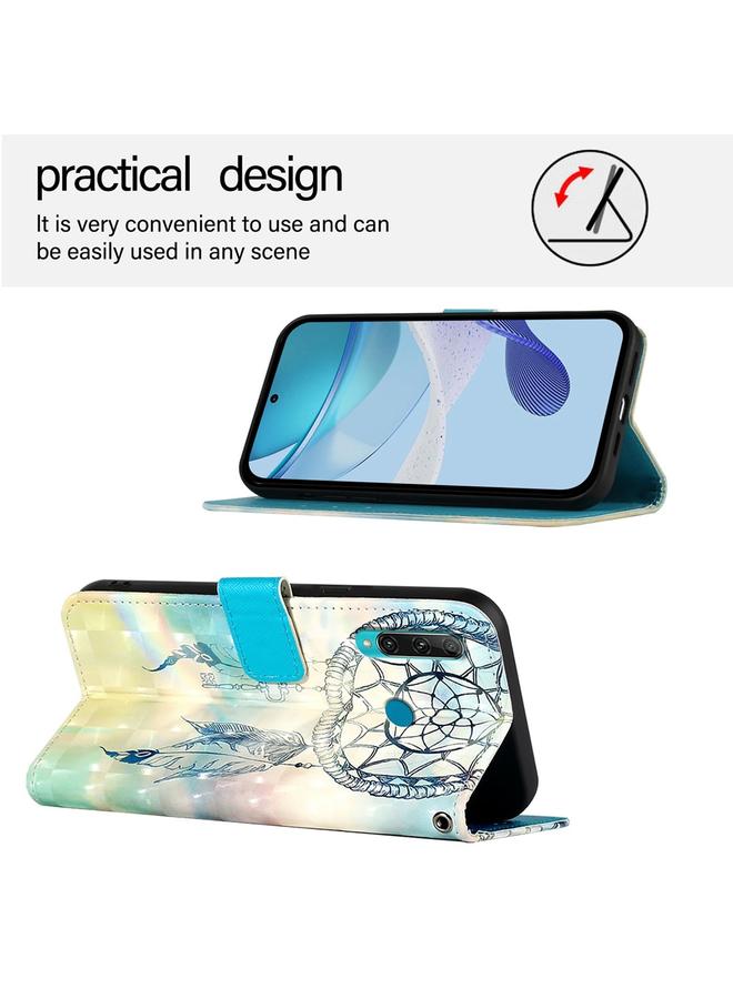 Green Tiger Case For Huawei Enjoy 9s / P Smart 2019 3D Painting Horizontal Flip Leather Phone Case - Image 3