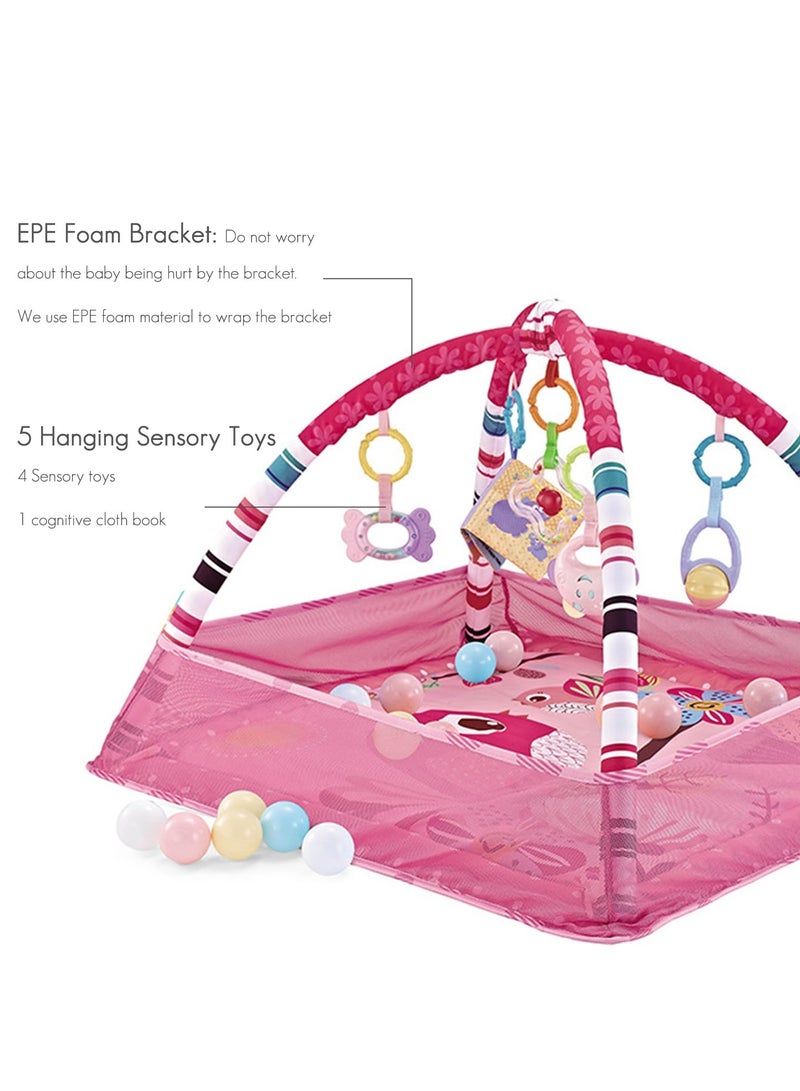TAPIT Baby Play mat Activity Gym&Ball Pit Included 18 Balls with Detachable Toys Tummy Time Play Mat for Babies 0-12 Months - Image 2