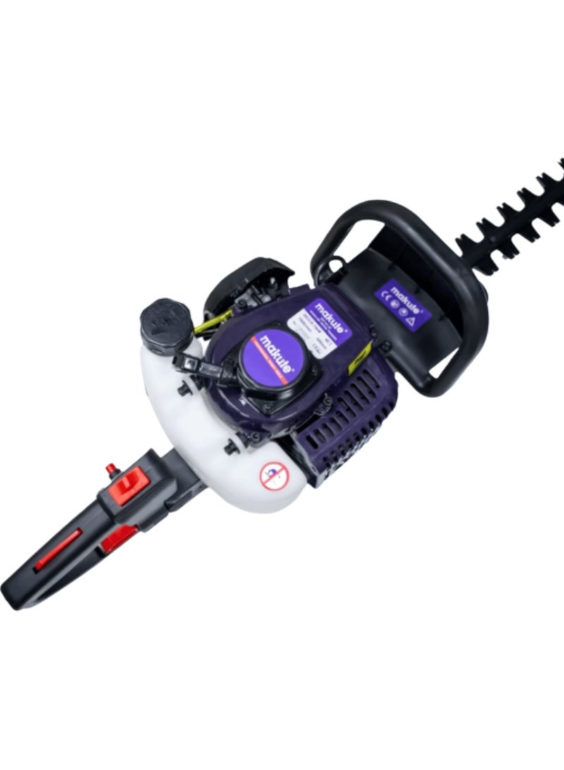 makute Powerful 26cc 2-Stroke Gasoline Hedge Trimmer – 0.75kW Engine, 7000 RPM Speed, 600mm Blade, Air-Cooled Petrol Cutter for Garden & Shrubs-QGT121-60  - Image 2