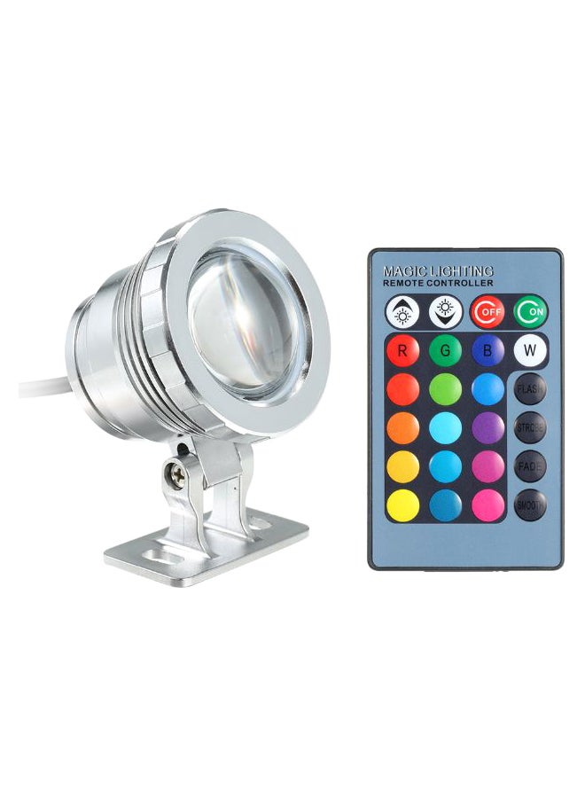 إسكدنيا مصباح LED قابل للتشغيل تحت الماء مع جهاز تحكم عن بعد فضي