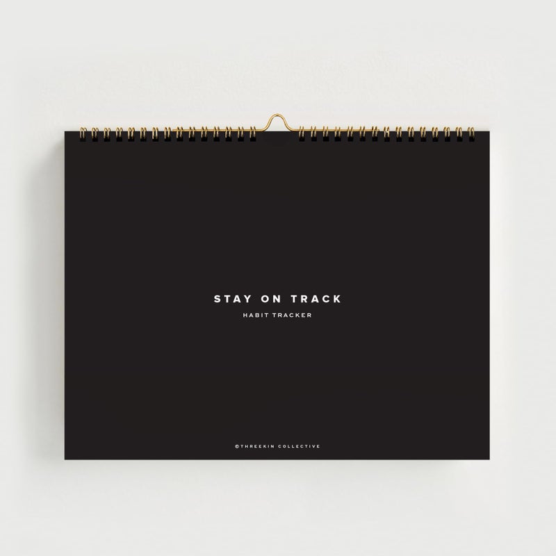 ThreeKin Collective Stay on Track Habit Tracker Wall Calendar â€“ Daily, Weekly & Monthly Habit Journal for Goal Setting & Productivity â€“ Undated Spiral Planner by ThreeKin Collective - Image 4