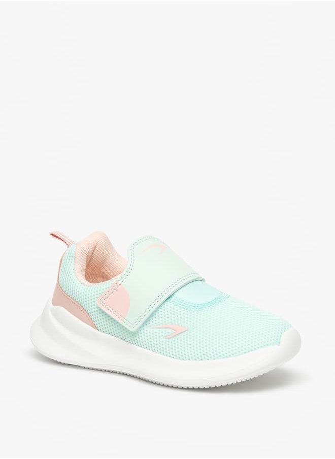 Dash Girls Textured Sports Shoes with Hook and Loop Closure  - Image 1