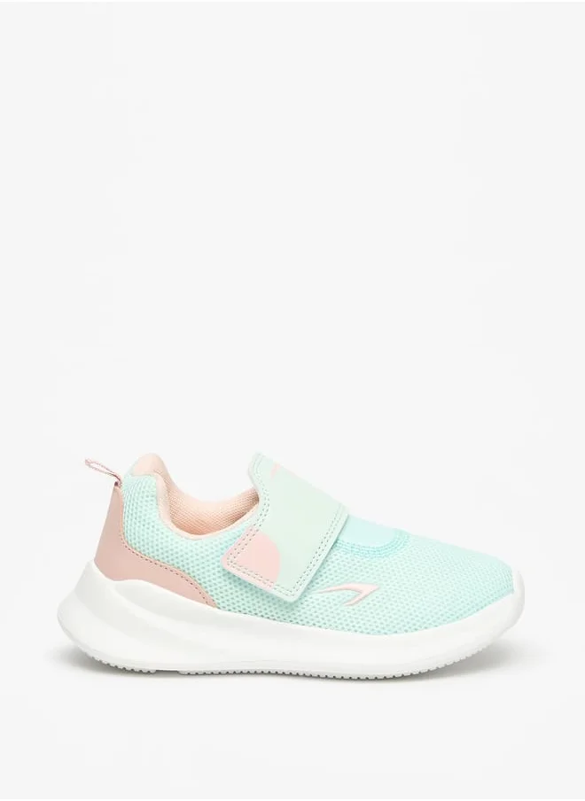 داش Girls Textured Sports Shoes with Hook and Loop Closure