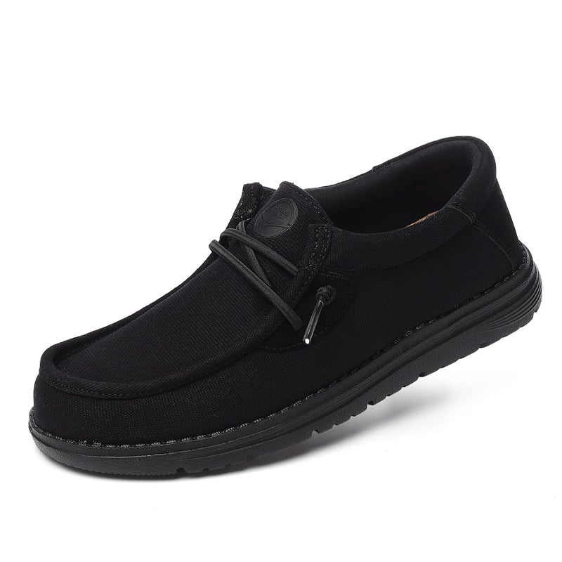 Grand Attack Slip On Casual Loafers for Women Lightweight Walking Boat Shoes Non Slip Work Sneakers Black Size 10.5 - Image 1