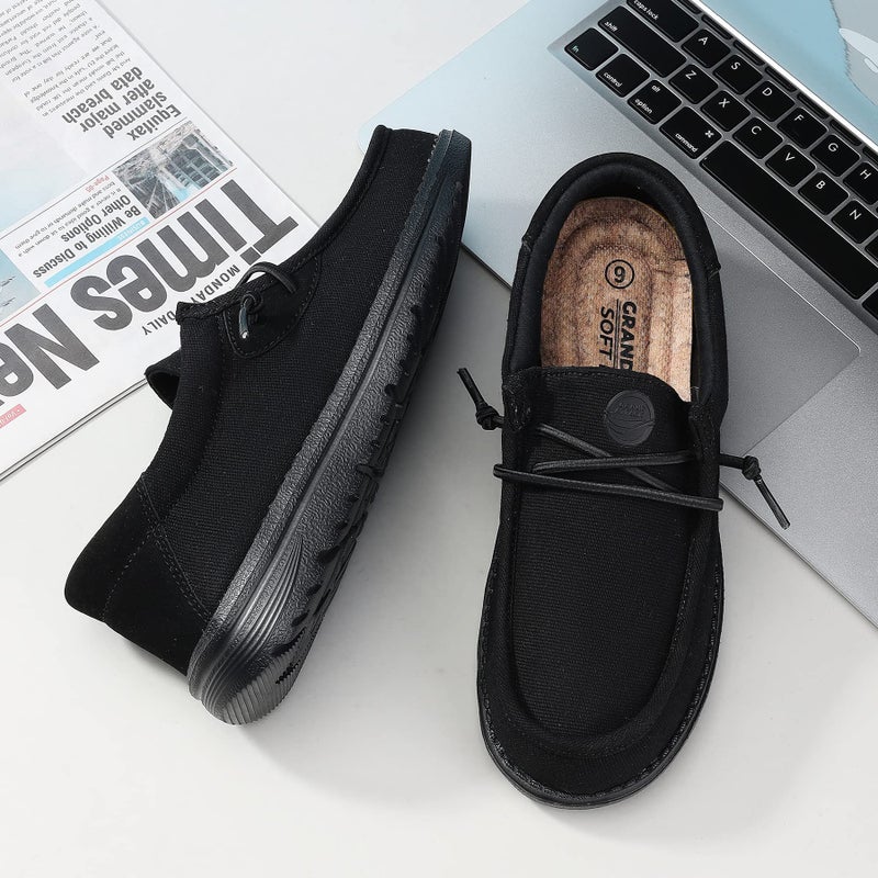 Grand Attack Slip On Casual Loafers for Women Lightweight Walking Boat Shoes Non Slip Work Sneakers Black Size 10.5 - Image 3