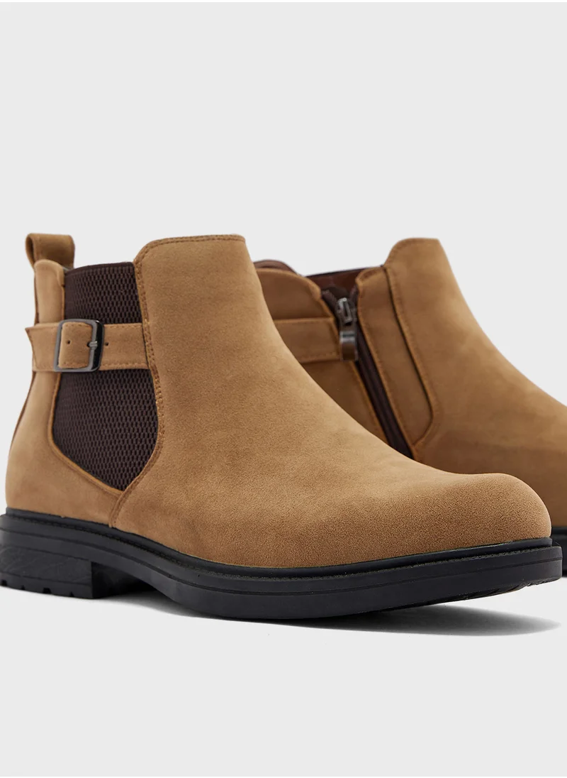 Robert Wood Suede Casual Chelsea Boots