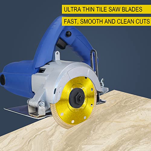 GoYonder Super Thin 4.5" Grinder Blades Tile Blade, Diamond Saw Blade for Cutting Porcelain Tiles Granite, 115mm Tile Cutting Blade for Angle Grinder (4.5"-115mm(Golden)) - Image 4