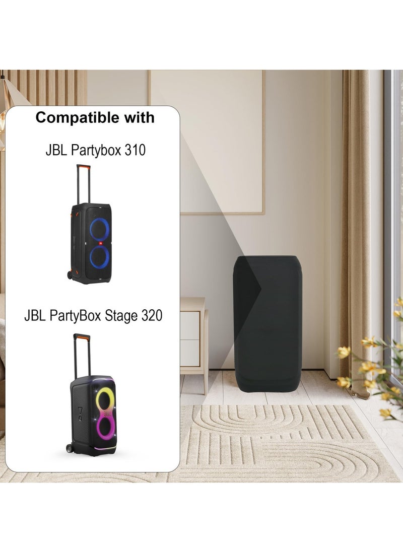 Generic Dust Cover Protective Case for JBL Partybox 310/Stage 320 Portable Party Speaker Stretch Speaker Cover Dust Case with Elastic Band Speaker Case Slip Sleeve  - Image 2