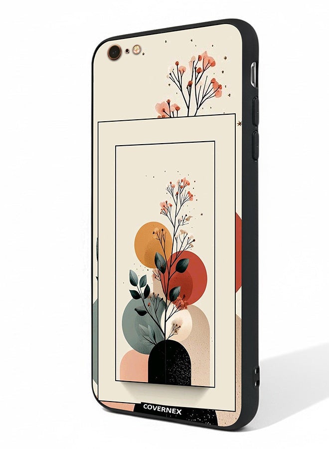 Covernex Apple iPhone 6 Plus Protective Case Cover Printed Featuring Minimalist Plant and Abstract Shapes - Image 1