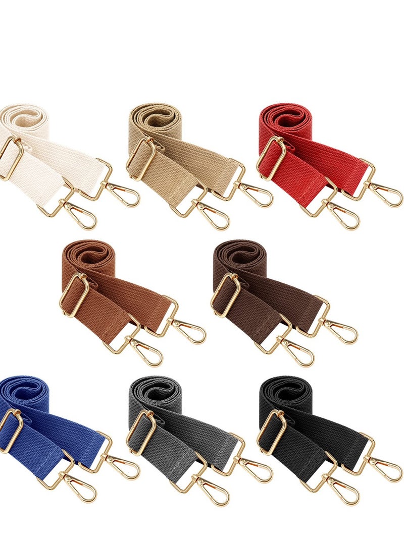 Excefore 8 Packs Wide Purse Strap Replacement Shoulder Crossbody Straps Adjustable Canvas Bag Handbag Strap for Uni Handbag - Image 1