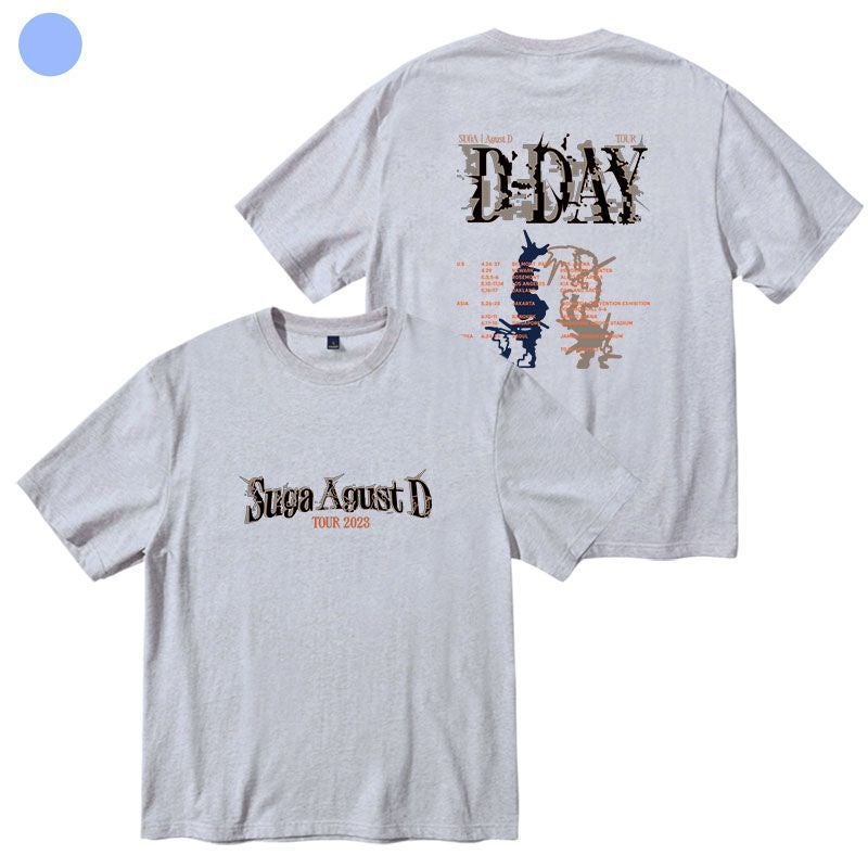 Generic Kpop BTS SUGA AgustD Concert Tee Women Grey - Image 1