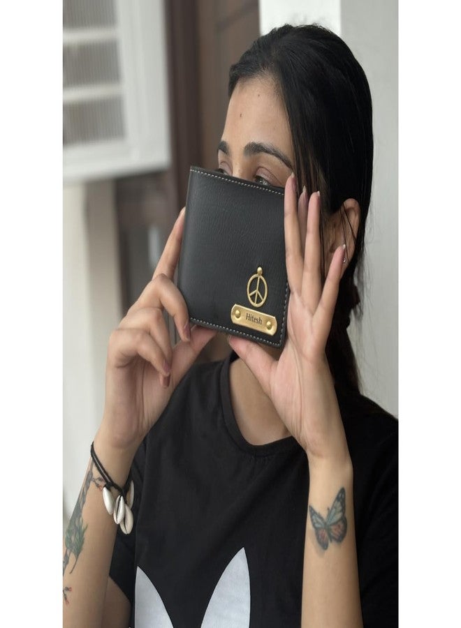 THE CUSTOMISED GIFT Personalized Name & Charm Leather Wallet for Men |Customized Valentine Propose Day Gifts for Men Boy Teens Boyfriend Husband Father Friend Family Office Lover Couples (Black) - Image 3