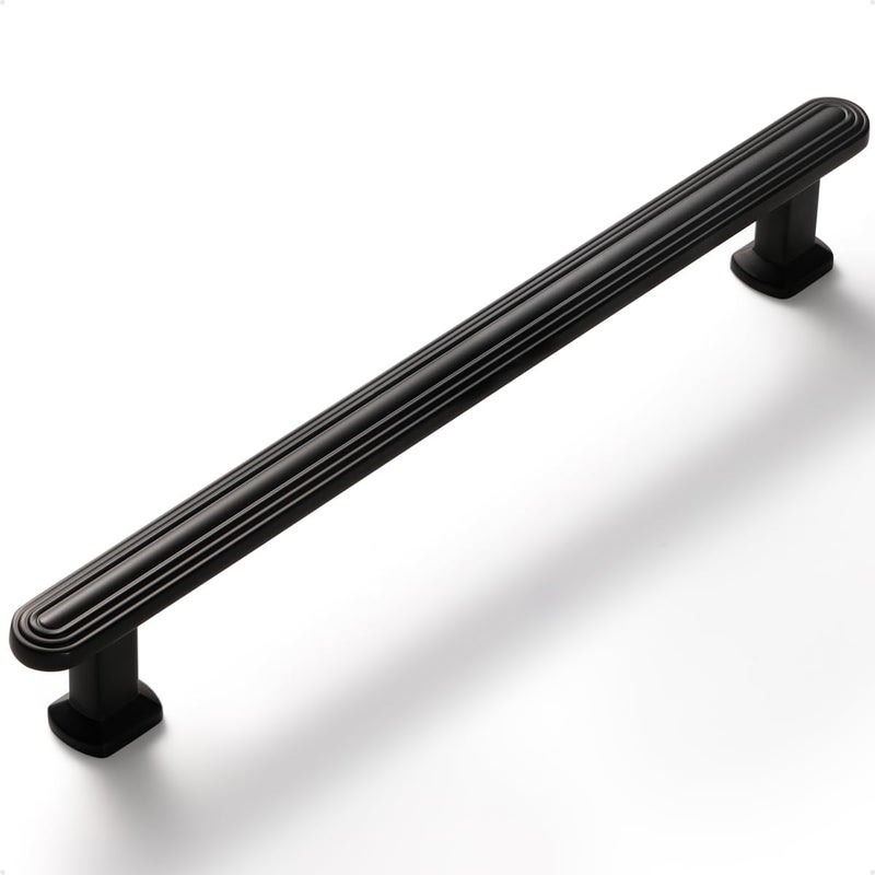 SORWDUERM Sorwdurem 5 Pack 6.3 Inch(160Mm) Black Cabinet Pulls Drawer Pulls Kitchen Hardware Cupboard Kitchen Hardware Cabinet Handles - Image 1