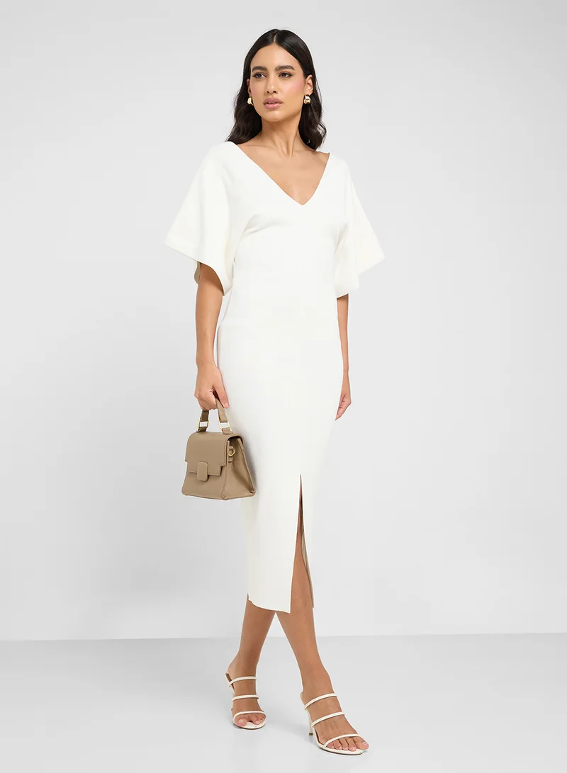 Ted Baker Ivory V-Neck Dress