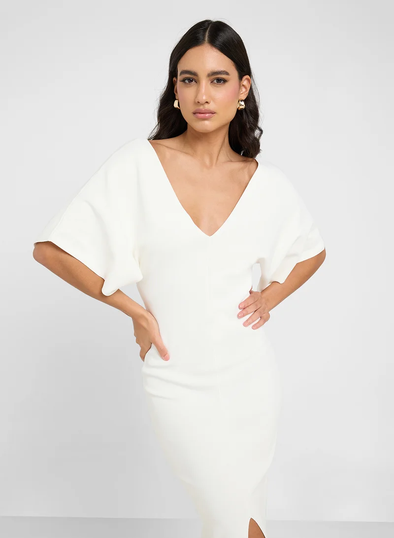 Ted Baker Ivory V-Neck Dress